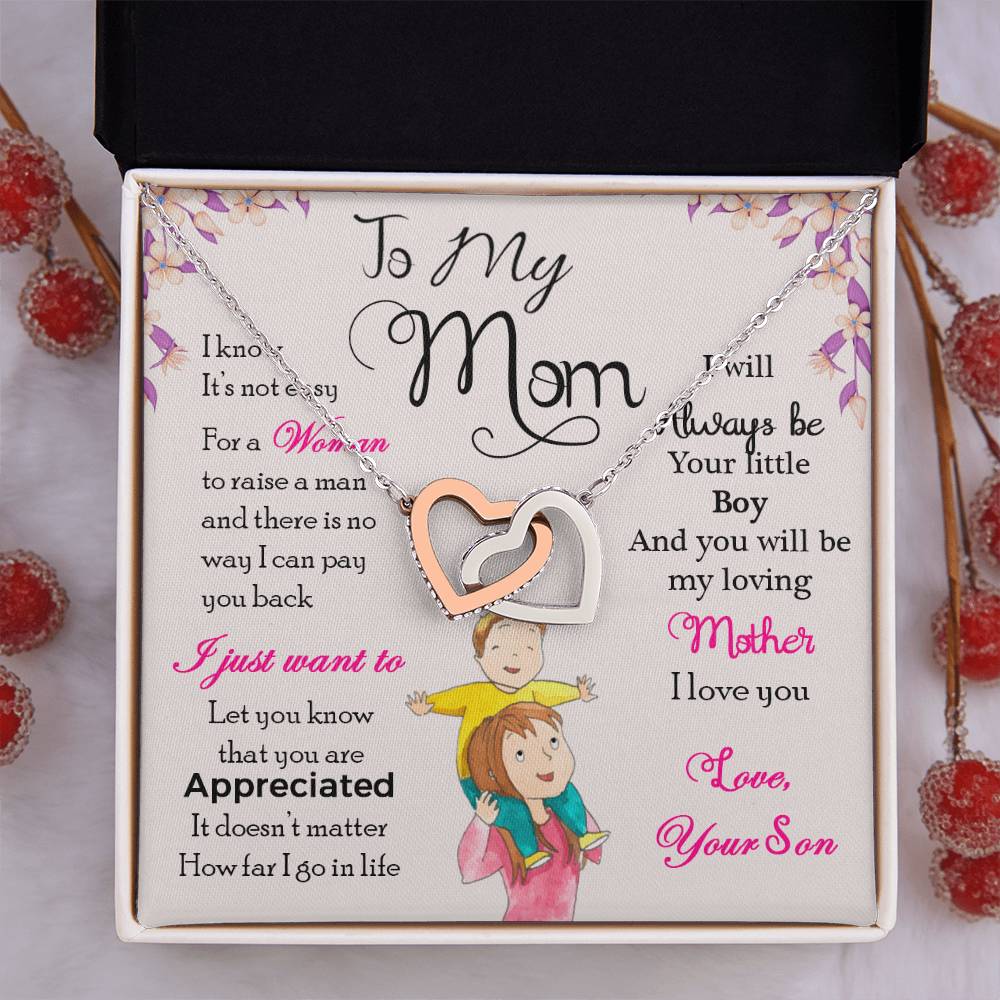 To My Mom – I Will Always Be Your Little Boy Necklace
