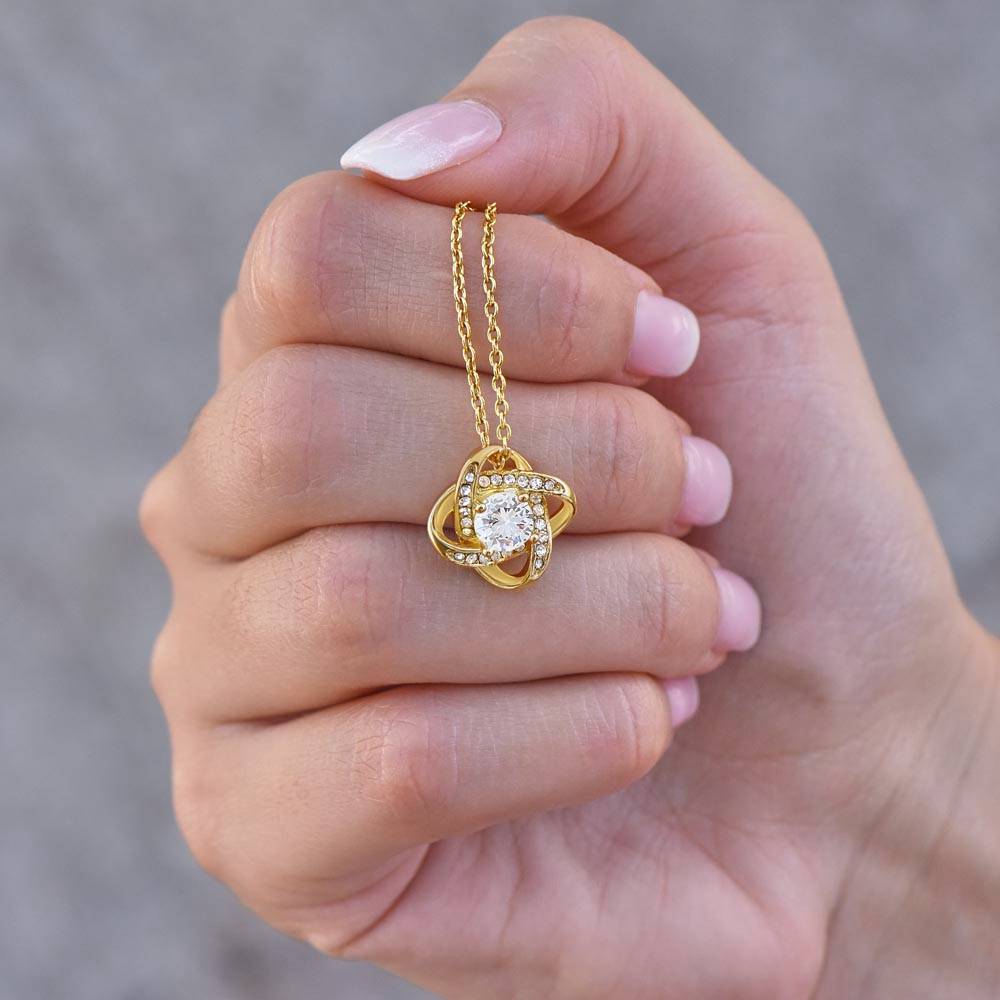To My Beautiful Daughter – Forever Love Knot Necklace