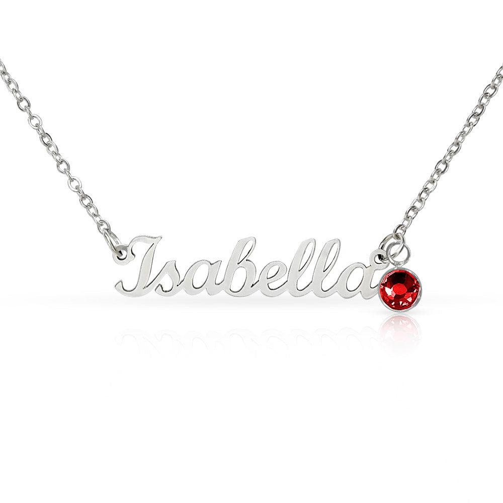 To My Daughter From Dad – Personalized Name & Birthstone Necklace