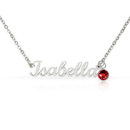 To My Daughter From Dad – Personalized Name & Birthstone Necklace