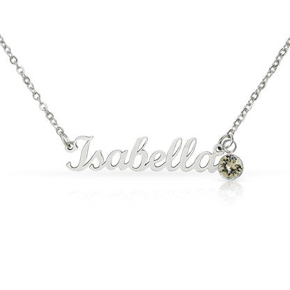 To My Daughter From Dad – Personalized Name & Birthstone Necklace