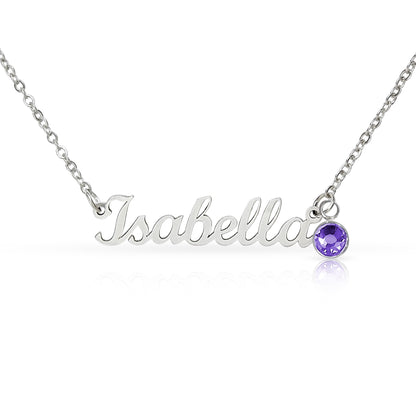 To My Daughter From Dad – Personalized Name & Birthstone Necklace