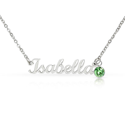 To My Daughter From Dad – Personalized Name & Birthstone Necklace
