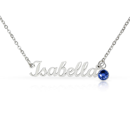 To My Daughter From Dad – Personalized Name & Birthstone Necklace