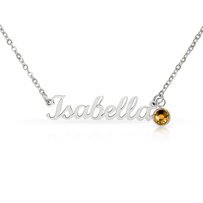 To My Daughter From Dad – Personalized Name & Birthstone Necklace