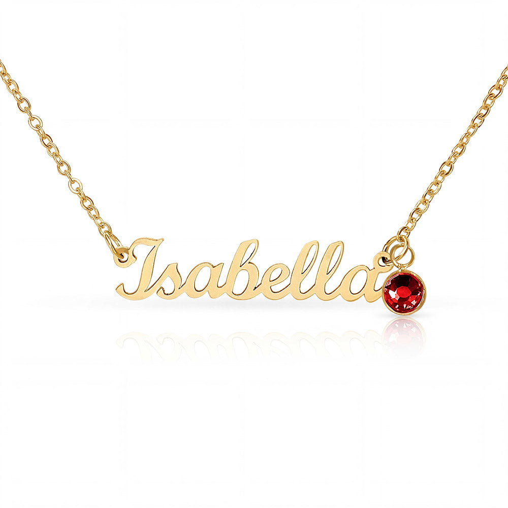 To My Daughter From Dad – Personalized Name & Birthstone Necklace