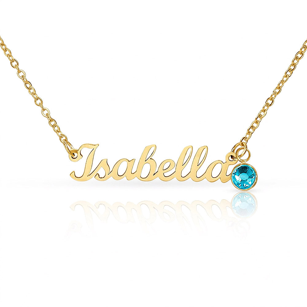 To My Daughter From Dad – Personalized Name & Birthstone Necklace