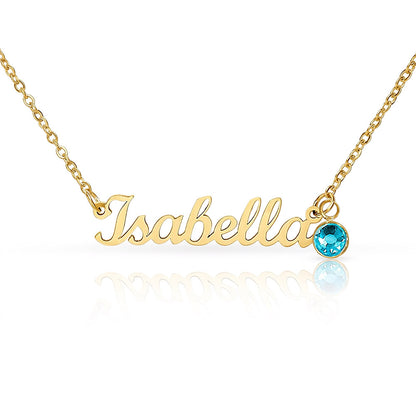 To My Daughter From Dad – Personalized Name & Birthstone Necklace