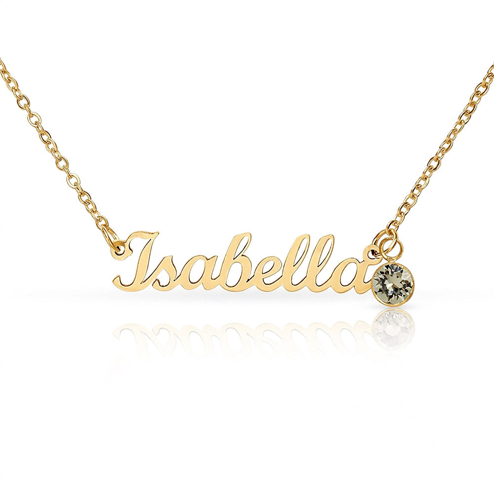 To My Daughter From Dad – Personalized Name & Birthstone Necklace