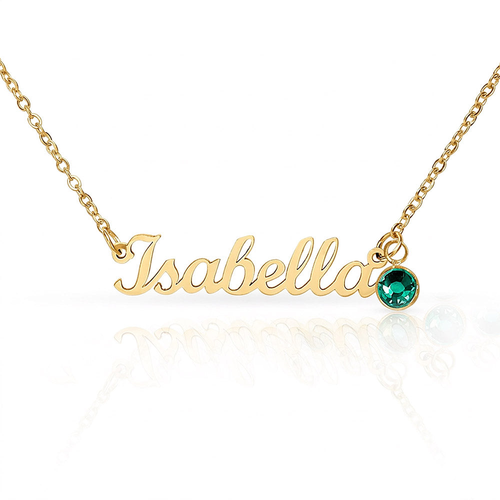 To My Daughter From Dad – Personalized Name & Birthstone Necklace