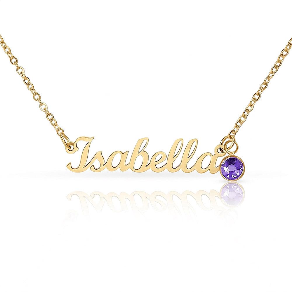 To My Daughter From Dad – Personalized Name & Birthstone Necklace