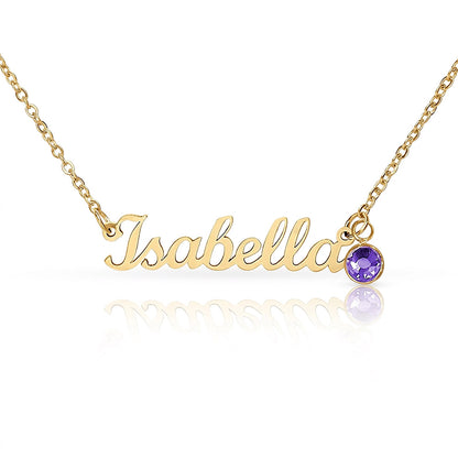 To My Daughter From Dad – Personalized Name & Birthstone Necklace