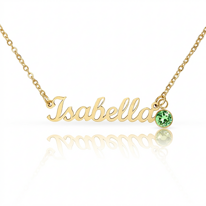 To My Daughter From Dad – Personalized Name & Birthstone Necklace