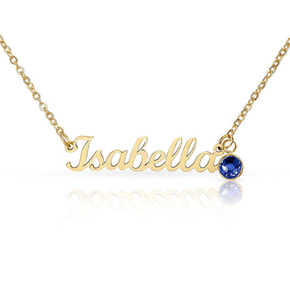 To My Daughter From Dad – Personalized Name & Birthstone Necklace