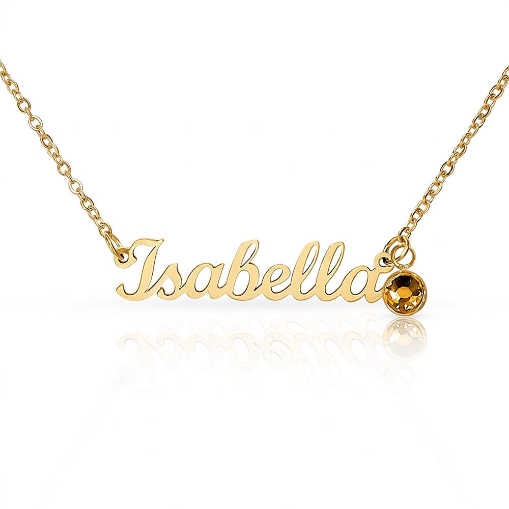 To My Daughter From Dad – Personalized Name & Birthstone Necklace