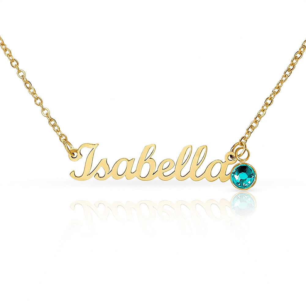 To My Daughter From Dad – Personalized Name & Birthstone Necklace