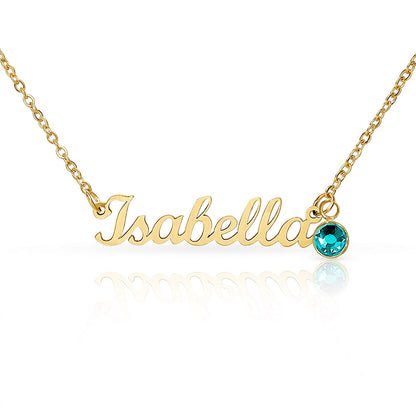To My Daughter From Dad – Personalized Name & Birthstone Necklace