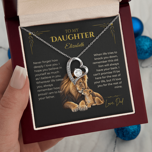 To My Daughter – I'll Always Have Your Back | Personalized Forever Love Necklace