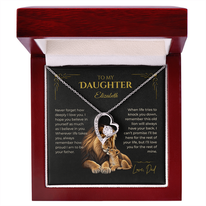To My Daughter – I'll Always Have Your Back | Personalized Forever Love Necklace