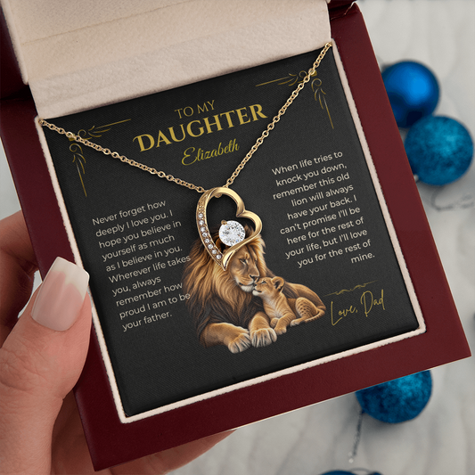 Personalized Necklace from Dad to Daughter