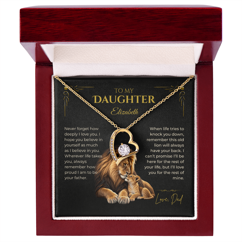 To My Daughter – I'll Always Have Your Back | Personalized Forever Love Necklace