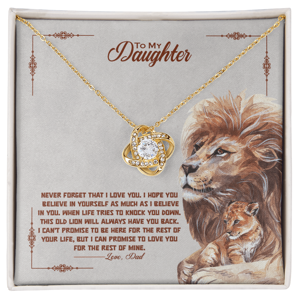 To My Beautiful Daughter – I Promise To Love You For The Rest Of My Life Necklace