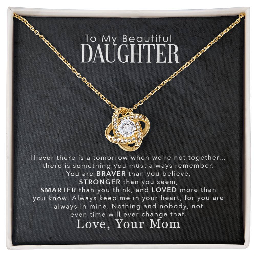 To My Beautiful Daughter – You Are Braver Than You Believe Necklace