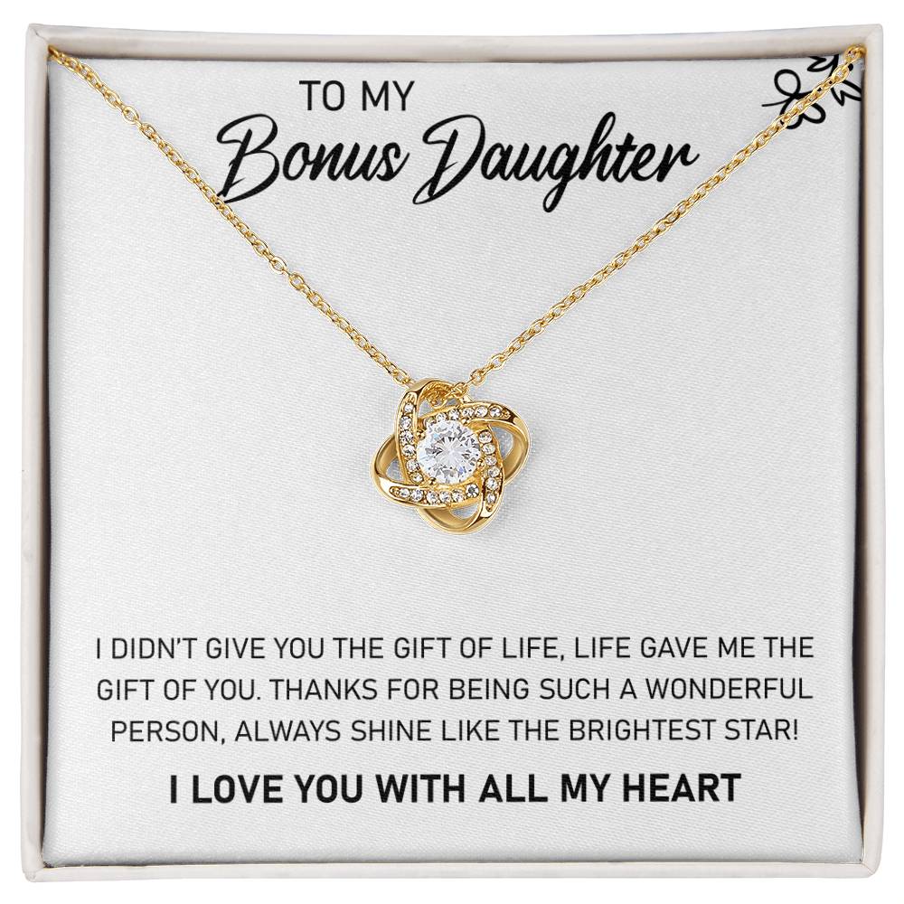 To My Bonus Daughter – Always Shine Like The Brightest Star Necklace
