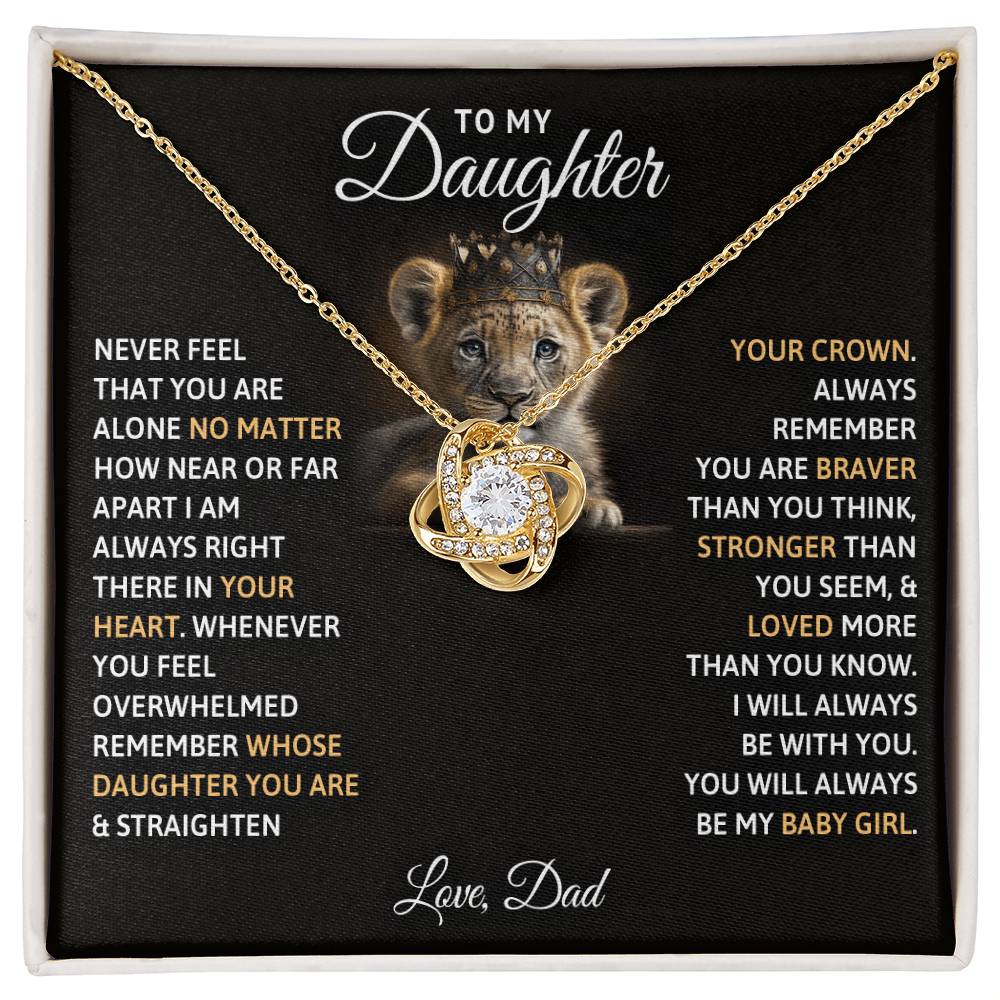 To My Daughter – You Will Always Be My Baby Girl Necklace