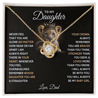 To My Daughter – You Will Always Be My Baby Girl Necklace