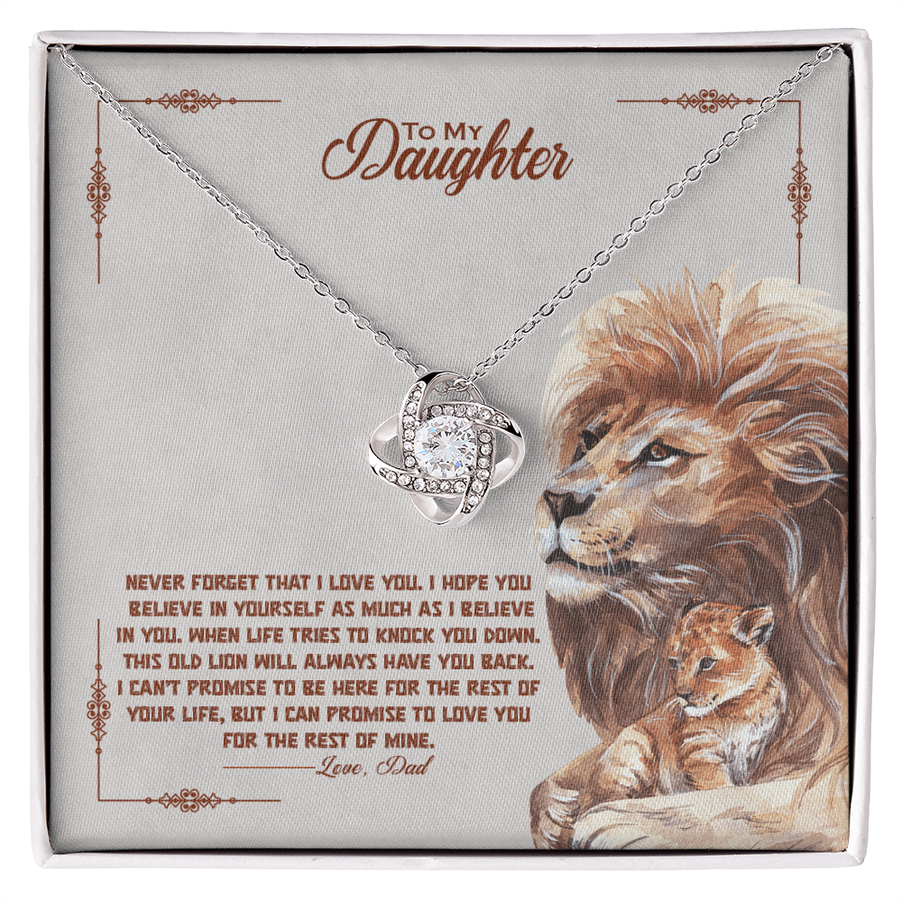 To My Beautiful Daughter – I Promise To Love You For The Rest Of My Life Necklace
