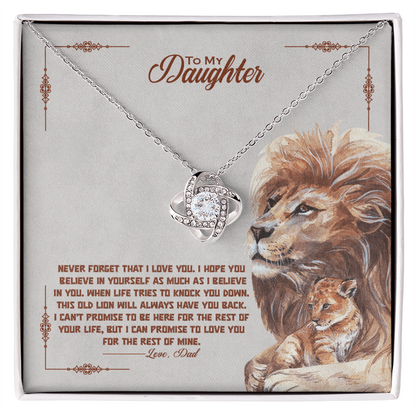 To My Beautiful Daughter – I Promise To Love You For The Rest Of My Life Necklace