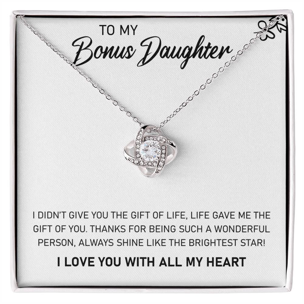 To My Bonus Daughter – Always Shine Like The Brightest Star Necklace