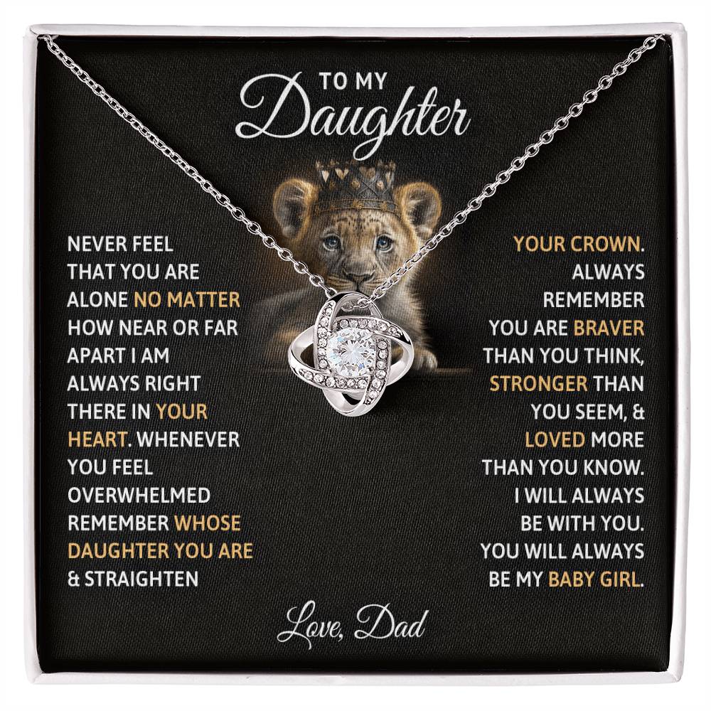 To My Daughter – You Will Always Be My Baby Girl Necklace