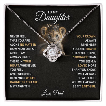 To My Daughter – You Will Always Be My Baby Girl Necklace