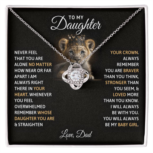 To My Daughter – You Will Always Be My Baby Girl Necklace