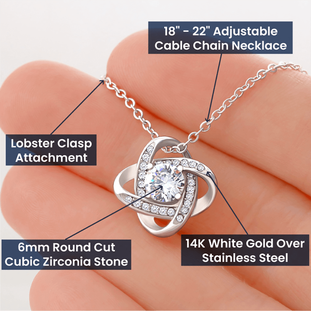 To My Daughter – Wherever Life Takes You | Personalized Love Knot Necklace