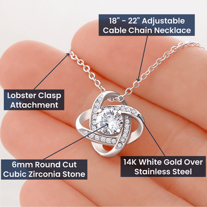 To My Daughter – Wherever Life Takes You | Personalized Love Knot Necklace
