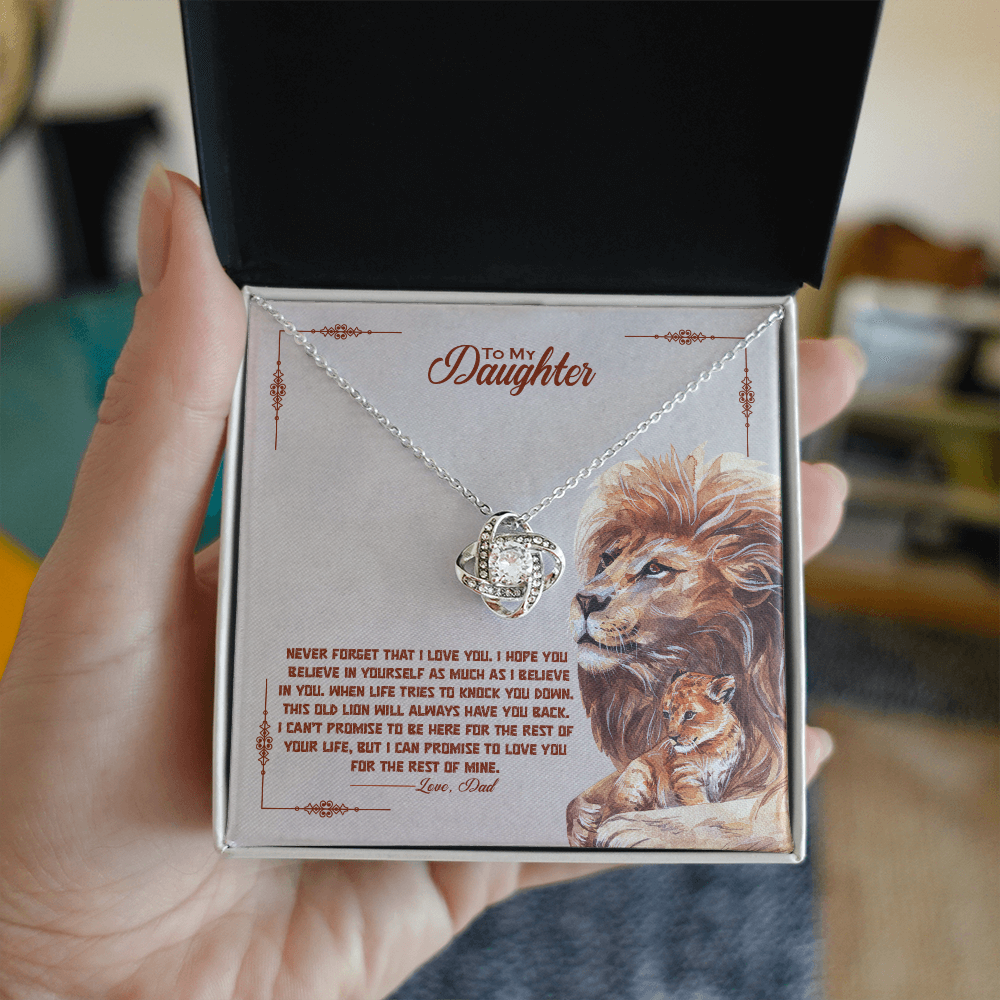 To My Beautiful Daughter – I Promise To Love You For The Rest Of My Life Necklace