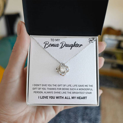 To My Bonus Daughter – Always Shine Like The Brightest Star Necklace