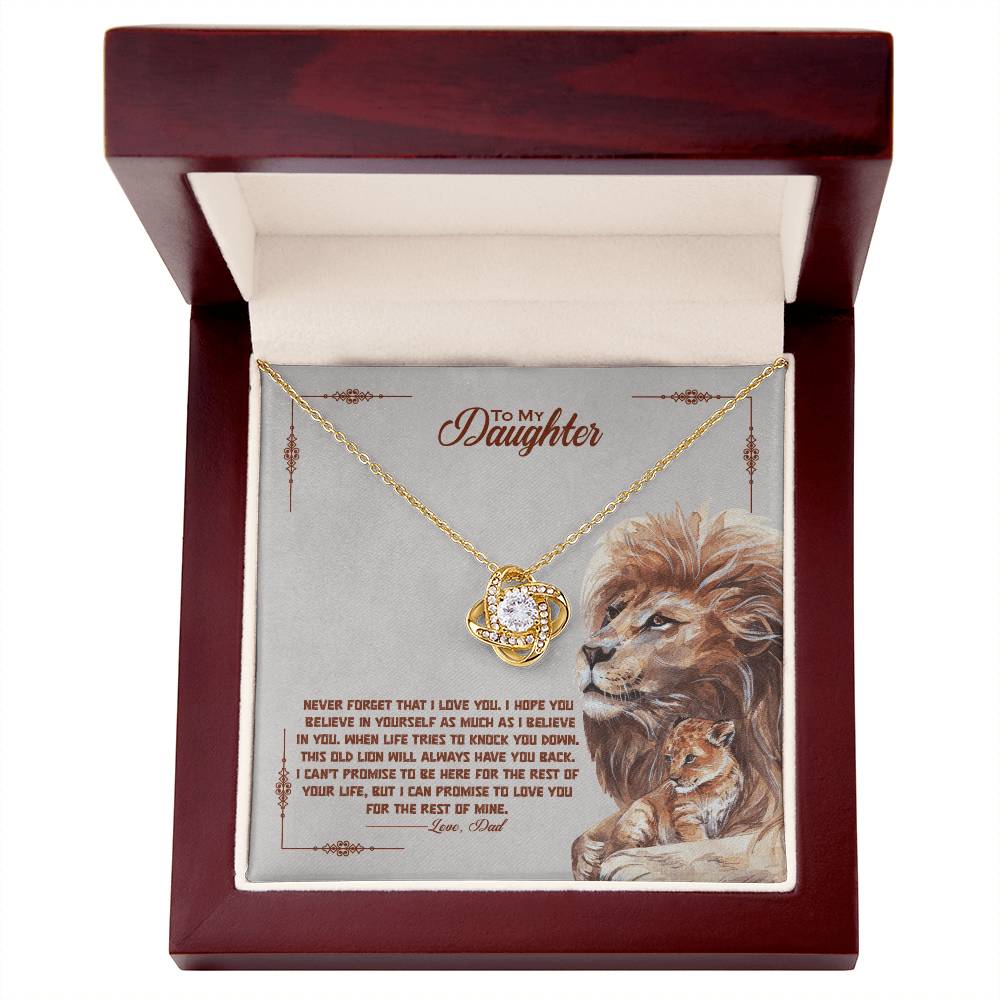 To My Beautiful Daughter – I Promise To Love You For The Rest Of My Life Necklace