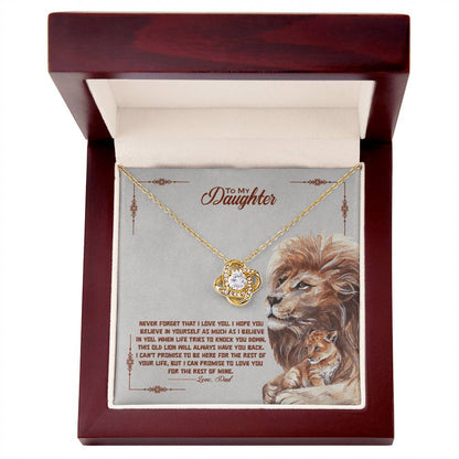 To My Beautiful Daughter – I Promise To Love You For The Rest Of My Life Necklace