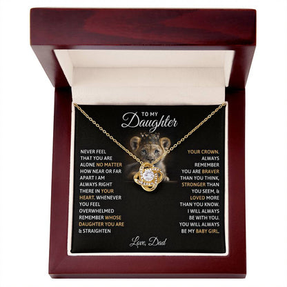 To My Daughter – You Will Always Be My Baby Girl Necklace