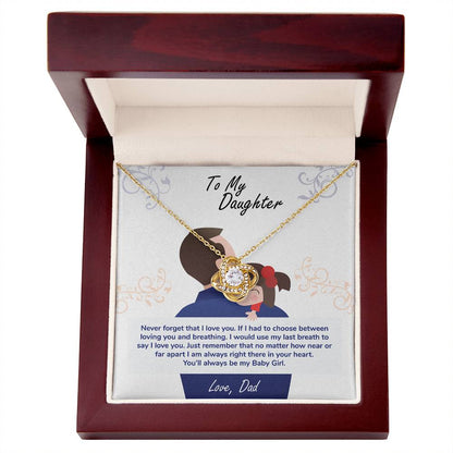 To My Daughter – You'll Always Be My Baby Girl Necklace