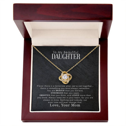 To My Beautiful Daughter – You Are Braver Than You Believe Necklace