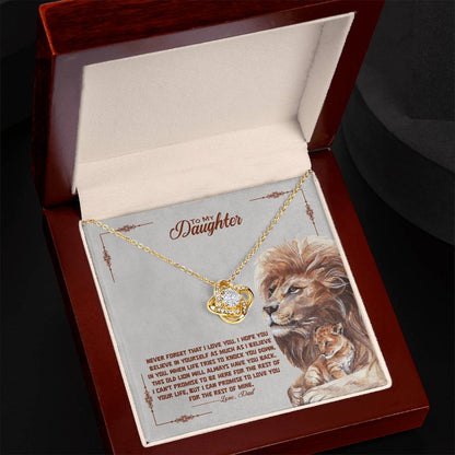 To My Beautiful Daughter – I Promise To Love You For The Rest Of My Life Necklace