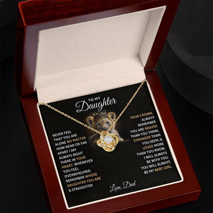 To My Daughter – You Will Always Be My Baby Girl Necklace