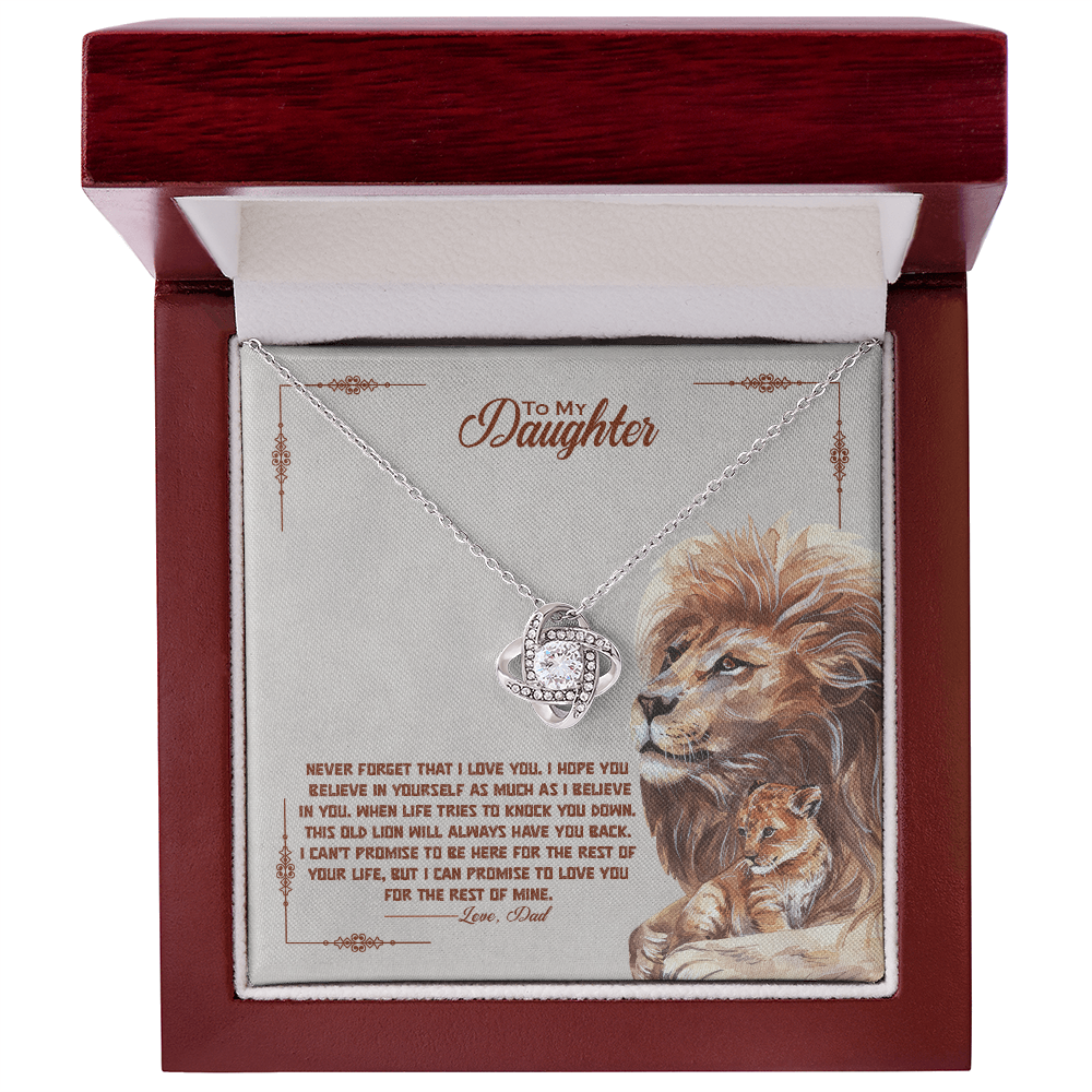 To My Beautiful Daughter – I Promise To Love You For The Rest Of My Life Necklace