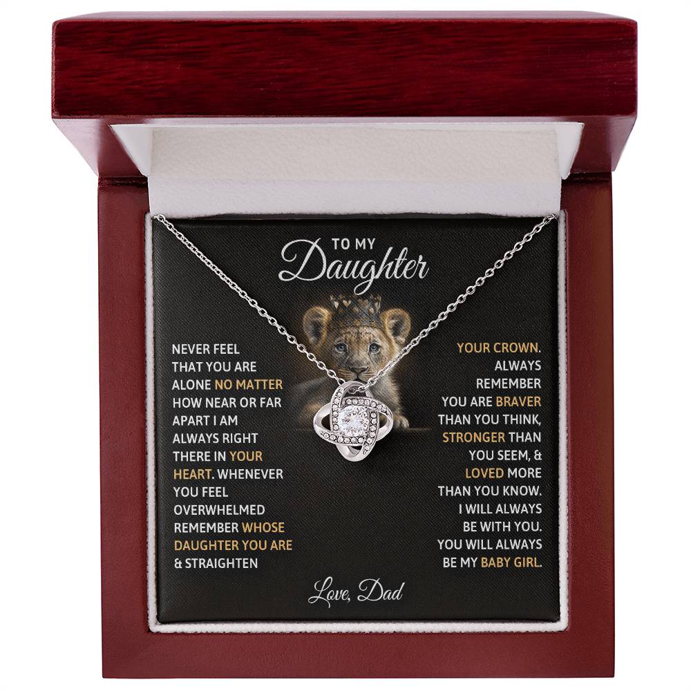 To My Daughter – You Will Always Be My Baby Girl Necklace