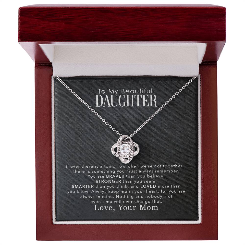 To My Beautiful Daughter – You Are Braver Than You Believe Necklace